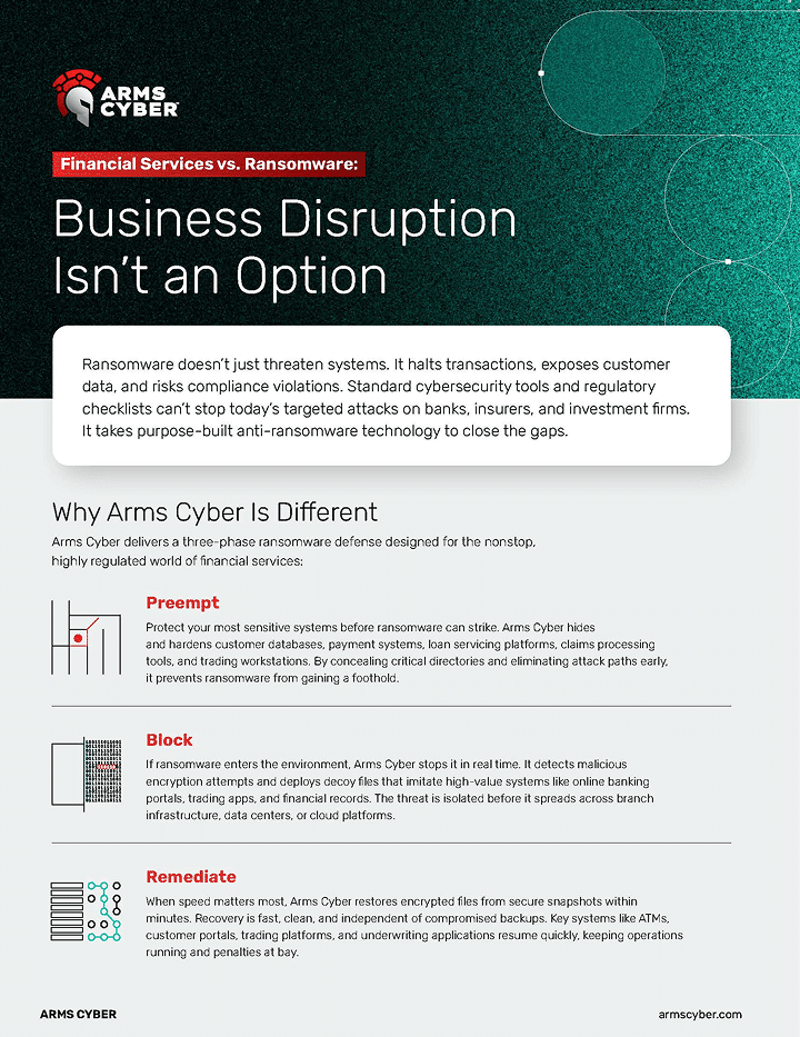 Financial Services One Pager — cover